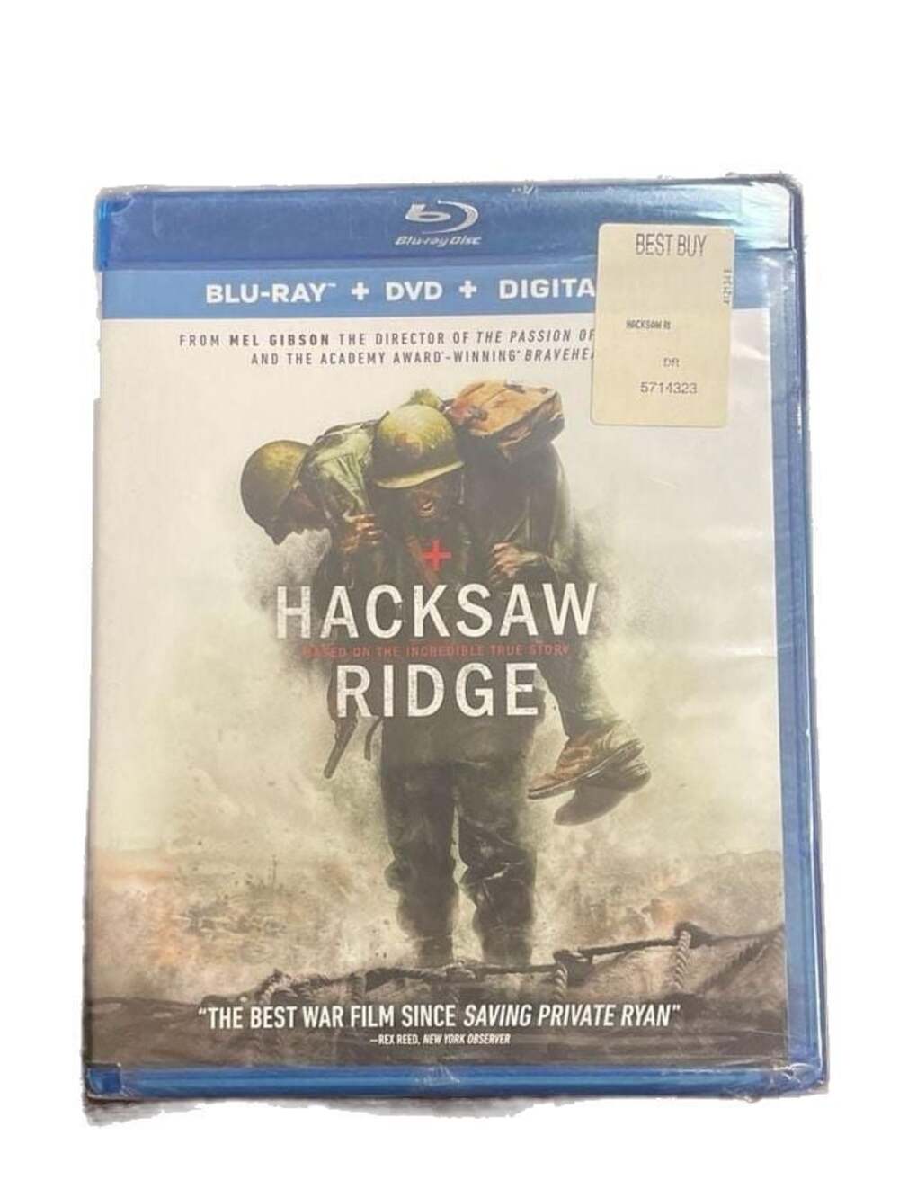 Hacksaw Ridge (Blu-ray + DVD + Digital HD, 2017) Brand New Sealed